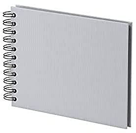 Rössler Papier 1329452170 - S.O.H.O. Wire-O Fotoalbum 195 x 145 mm, 40 schwarze Seiten, Stone, 1 Stück