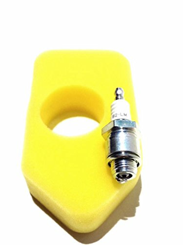 Wadoy Lawn Mower Air Filter and NGK Plug Service Kit Suitable for the Classic and Sprint Engines for Briggs and Stratton