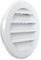 La Ventilazione T8RB Griglia di Ventilazione in Plastica Tonda da Incasso, Bianco, diametro 96 mm