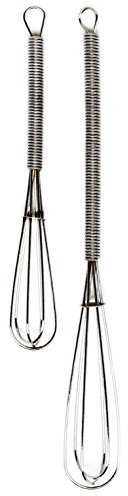 Norpro Set Of 2 Whiskettes Small Whisk Gravy Sauce Mini Whisks Silver (2-Pack)