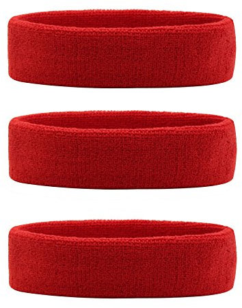 HANERDUN Sport Stirnband Damen Herren Schweißbänder Kopf Stirn Frottee Kopfband Sport für Laufen Fahrrad Joggen Tennis Fußball