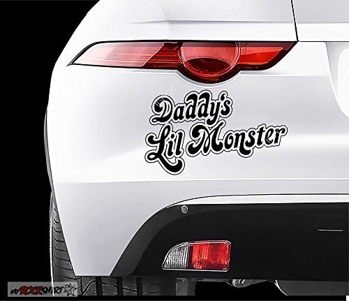 myrockshirt Daddy`s Little Monster Aufkleber,Sticker, Autoaufkleber,