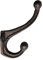 BigDean Kleiderhaken 12cm Gusseisen Garderobenhaken Werkzeughalter Blumenhalter Haken Braun Antik Finish Look