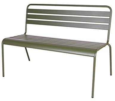 MaximaVida Gartenbank Max aus Stahl 120 cm olivgrün