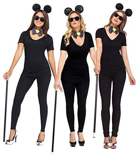 Fun World Costumes - 3 BLIND MICE INSTANT KIT - Black - One Size
