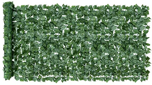 Welsh Green Screens Artificial Screening Ivy Leaf Hedge Panels On Roll Privacy Garden Fence 1m x 3m, Green Faux Trellis Balcony Screening (2.0)