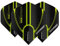 WINMAU MvG Michael Van Gerwen Prism Alpha Schwarz und Grün Extra Dicke Dart Flights - 1 Sätze pro Packung (3 Flights insgesamt)