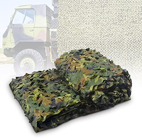 Ejoyous Tarnnetz Netz 2 x 3 m, 150D Oxford-Gewebe Forest Landscapes Net Woodland Armee Tarnung Net Outdoor für die Jagd Militär Dekoration Sonnenschutz