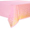 Duocute 4 Stück Pink und Gold Party Tischdecke für Rechteck Tisch, Gold Dot Confetti Geburtstag Tischdecke, für Single Party, Mädchen Geburtstag, Baby Shower, Verlobung, Hochzeit, 137 cm x 274 cm