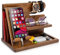 Wood Phone Docking Station Key Holder Wallet Stand Watch Organizer Men Gift Husband Wife Anniversary Dad Birthday Nightstand Purse Father Graduation Male Travel Idea Gadgets Solid Ash (Bronze)