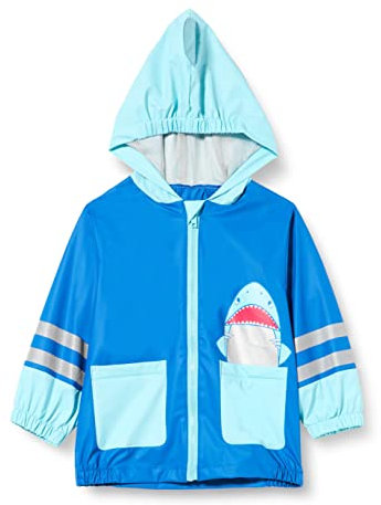 Playshoes Regenjacke Unisex Kinder Wind- und wasserdicht Regenmantel Regenbekleidung, Hai, 104