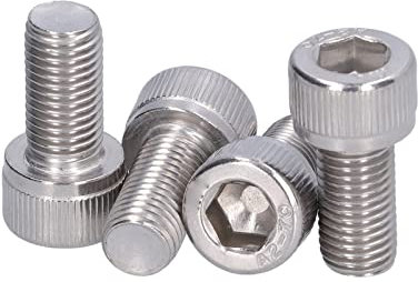 Boulon Hexagonal, Acier Inoxydable A2-70 Vis à Tête Filetage Vis À Main Fixation 1,25 Mm Étape Fin 4 Pièces Pour L'Industrie Automobile Pour Le Bricolage Pour La Construction (M10*20)