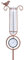 MUMTOP Regenmesser für den Außenbereich, 91,4 cm, Metall-Vogel-Gartenstecker mit Thermometer für Rasen, Hof und Garten (Bronze)