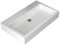 Design Waschbecken Mineralguss Waschtisch zur Wandmontage Gussmarmor Eckig Waschplatz Wandhängend ohne Armaturloch LP4508-0 80cm weiß glänzend