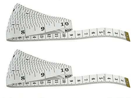 RubiGO 2PK Body Tape Measure Dual Sided Measuring Tape For Body Measurements Fabric Tape Measure Sewing Tailors Sewing Tape Measure 60''/150cm (1pk or 2pk) (2)