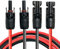 Profi-Verbindungskabel Verlängerungskabel (6mm²/4mm²),Solarkabel inkl. montierter beidseitig Solarstecker, rote und schwarze Linien (4mm²/1m)