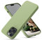OitiYaa Silicone Case Compatible with iPhone 14 Pro Max Case 6.7 Inch, Soft Ultra Slim Protective Shockproof Liquid Silicone Phone Case with Anti-Scratch Microfiber Lining,Matcha Green