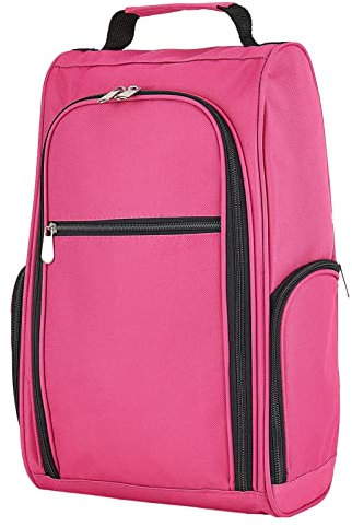 Borse per Scarpe Aggiornata da Golf e Calcio, Porta Scarpe da Viaggio di Alta Qualità con 3 Tasche con Cerniera, Sacchetti Scarpe da Uomo Donna (Rosa)