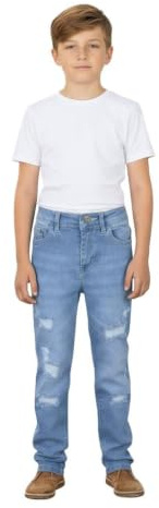 A2Z 4 Kids Boys Straight Fit Stretch Jeans Casual Denim Trousers Everyday
