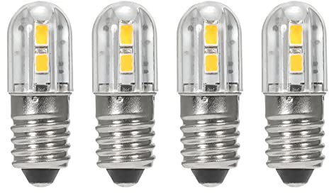 ShuoHui 4x E10 LED Lampe 6V mit Schraubensockel 2835 4 SMD Chips Gelbes Upgrade für Scheinwerfer Taschenlampen Taschenlampe Warm weiß 3000K