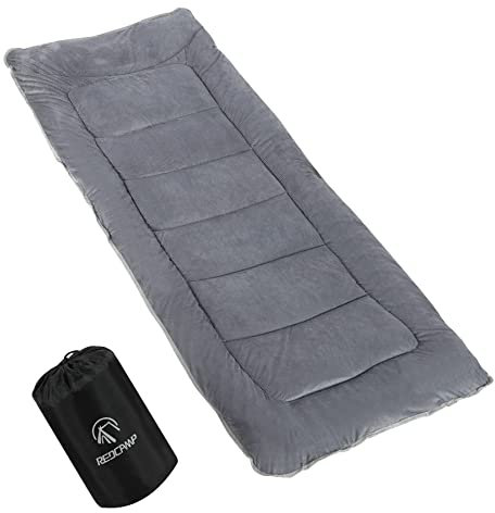 REDCAMP XL Mattress for Camp Bed, Soft Comfortable Cotton Thick Camping Mattress Single Sleeping Mattress Pad (Dark Grey)