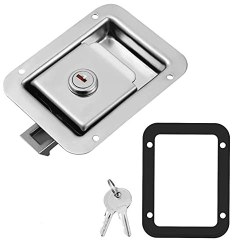 Oikabio Paddle Striking Lock with Lock and Key Stainless Steel Zip Door Lock Lock for the Browth