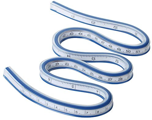 CUHZA 1 Stück Flexibles Kurvenlineal, 60cm Lineale, Flexibles Kurven Machthaber Maß Werkzeug für das Zeichnen von Mal Grafiken und von Kleiderdesign
