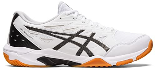 ASICS Men's Gel-Rocket 11 Volleyball Shoes, 13, White/Pure Silver