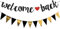 Koliphy Welcome Back Girlande, Schwarz Welcome Back Deko Willkommen Zurück Banner für Klassenzimmer Schule Saison Familie Partei Dekoration