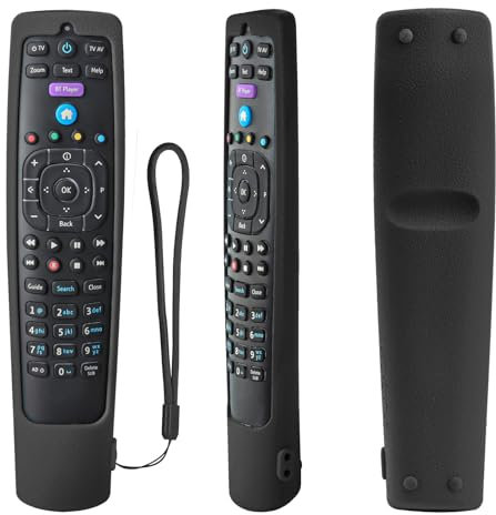 Housse Coque en Silicone pour BT YouView Boîte Décodeur Télécommande, Etui de Protection pour BT YouView Télécommande, Antidérapage, Antisismique, Lavable (Noir)