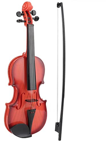 BSTCAR Akustische Violine Kinder mit Bogen, Verstellbare Saite, Musikalische Anfänger Entwickeln Instrumentenübungen Anfänger (Hellbraun)