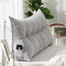 YSZBD Rückenstützkissen Rückenkissen Bett Lesekissen Für Bett Und Sofa Rückenkissen Keilkissen Sofa Bettkissen Rückenlehne Lesekissen Removable Cover,#2silvergray-100x50x20cm