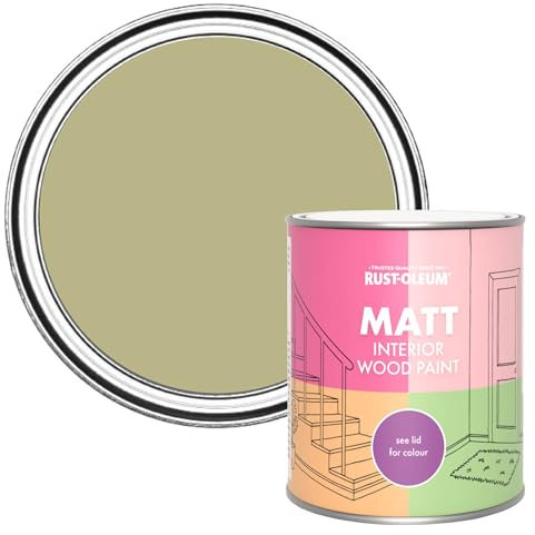 Rust-Oleum Green Interior Wood Paint in Matt Finish - Sage Green 750ml