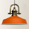 bamyum Asletl-Finke Hängelampe Industrial Vintage Ø41 cm, Küchenlampe Hängend Vintage, Pendelleuchte Esstisch Vintage, Hängelampe Esstisch, Wohnzimmerlampe, Pendelleuchte Orange Metall, Küchenlampe
