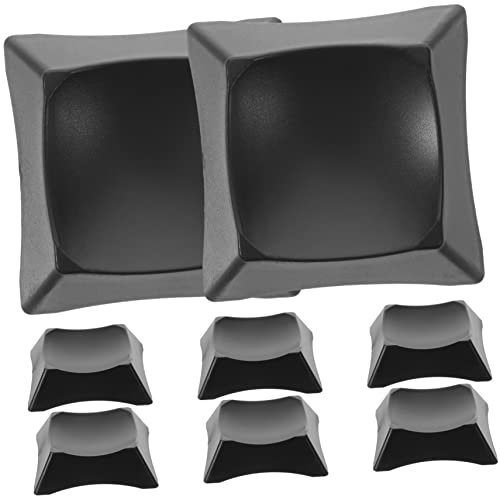 TOPPERFUN 8pcs Ball Display Base Soccer Ball Stand Sports Ball Display Rack Crystal Sphere Holder Black Pebbles for Garden Baseball Holders Volleyball Plastic Basketball Fitness