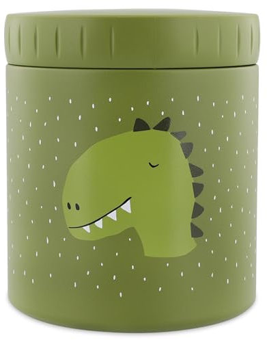 Trixie - Boîte à Repas Isotherme en Acier Inoxydable 500ml - Récipient Alimentaire pour Déjeuner/Goûter (Mr. Dino (Dinosaure))