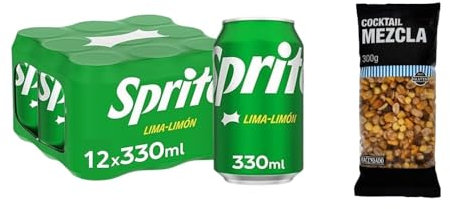 UBOON - Lima-Limón, Bajo en Azúcares y Calorías, Pack 12 Lata 330ml + + ¡Incluye un Cocktail mezcla Mercadona de Regalo