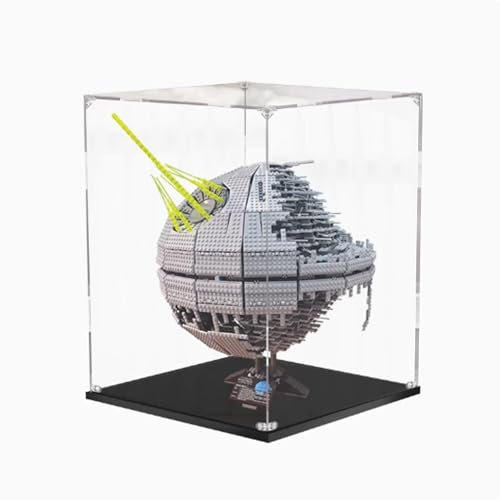 Acryl-Vitrine für Lego, 10143 Todesstern, kompatibles LegoModel Geschenkaufbewahrungsdisplay (Modell nicht im Lieferumfang enthalten), hochauflösende, transparente organische Tafel, verdickte
