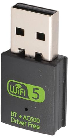 Adaptador USB WiFi Bluetooth, Receptor Externo de Red Inalámbrica de Doble Banda 600Mbps 2.4GHz/5.GHz, Chipset RTL8821CU, IEEE802.11 A/b/g/n/AC Universal Wireless