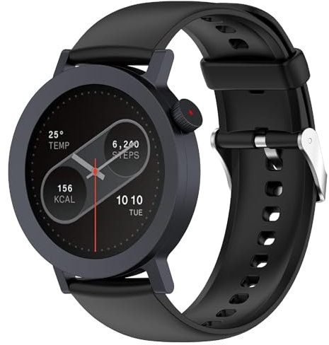 GIOPUEY Cinturini Compatibile con Nothing CMF Watch Pro 2/Watch 3 Pro, Morbido silicone Cinturino [Resistente All'usura] [Traspirante] - Black