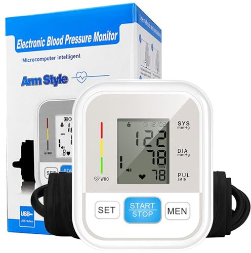 Blood Pressure Monitor, Blood Pressure Machine for 2 Users, 2x99 Records, Heart Rate Monitor, Blood Pressure Machine for Home Use, with Universal Cuff (22-32cm)