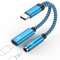 GiGreen Adaptateur et chargement USB C vers jack 3,5 mm pour casque - Bleu