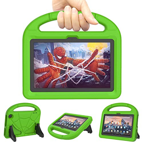 Kids Tablet Case for 7inch Tablets,Unsuitable for iPad Samsung 7inch Tablets, Mansiruyi Lightweight Shockproof Case with Handle Stand -Green