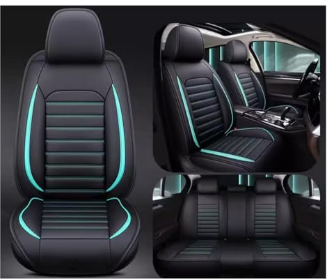 Auto Sitzbezüge Sets Für Jeep Wrangler TJ 1997-2006, PU Leder Autositzbezüge | Wasserdicht Atmungsaktiv Schonbezüge Autositz Sitzschoner Zubehör | Wasserdichtes Komfortabler Autositzbezug Full Set(A)