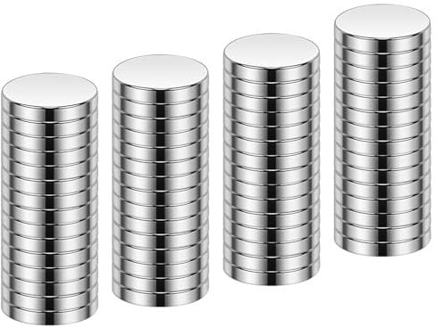 WOLMIK 60 Pcs Round Strong Magnets 8mm X 1mm, Mini Extra Strong Magnet, Neodymium Magnets for Whiteboards, Fridge, Crafts, Notice Board, Picture Magnet, Home and Office
