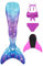 shepretty Fisch Tail Mädchen Fisch zum Monoflosse mit Bikini Sommer Cosplay 2025,G5-X-130