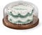 Tel Charme * Cake Stand with Acrylic Dome Lid, Wood Cake Plate with Cover, Cake Display Stand for Cakes, Pastries, Cheese, Perfect for Anniversary Birthday Wedding Party
