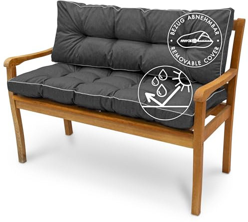 Spatium Benutzerdefinierte Bankauflage, Outdoor Bankpolster Nach Maß, Kissen für alle Gartenmöbel, 100% Abnehmbar Bezug Wasserdicht, UV-beständig, Schaukelkissen, Bankkissen