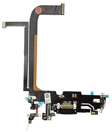 TY BETTERY® Charging Port Flex cable compatible with iPhone 13 Pro Max - Dock Connector + flex cabler - black