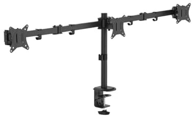 3 Monitor Desk Mount For Computer Screens Fits 13-27 Inch, Triple Monitor Arm Heavy Duty Stand